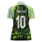 Nigeria National Football Custom Women Polo Shirt Super Eagles-Shoulders Sleeves Armor - African Pride