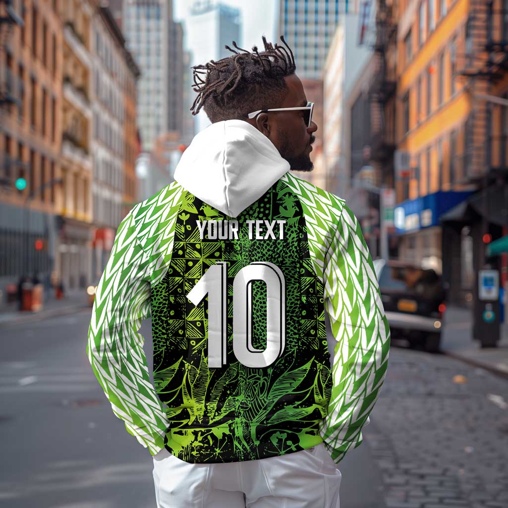 Nigeria National Football Custom Zip Hoodie Super Eagles-Shoulders Sleeves Armor - African Pride