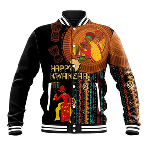 Happy Kwanzaa African Baseball Jacket - Tribal Pattern LT03