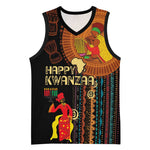Happy Kwanzaa African Basketball Jersey - Tribal Pattern - African Pride