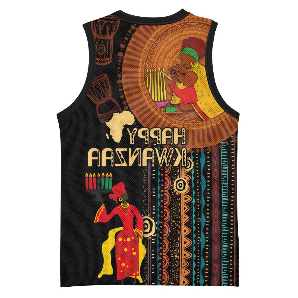 Happy Kwanzaa African Basketball Jersey - Tribal Pattern - African Pride