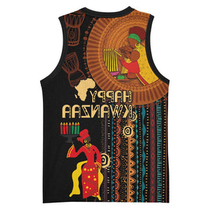 Happy Kwanzaa African Basketball Jersey - Tribal Pattern - African Pride