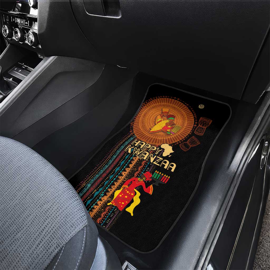 Happy Kwanzaa African Car Mats - Tribal Pattern