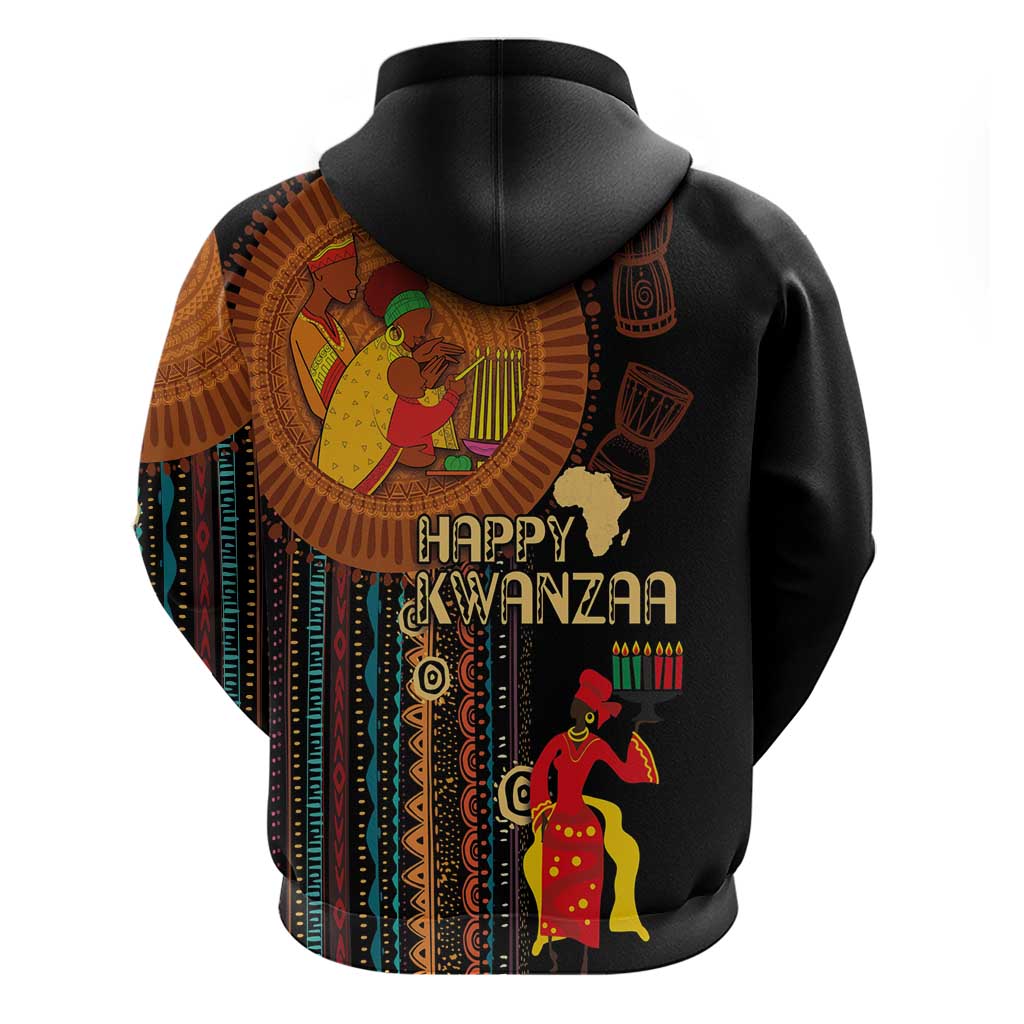 Happy Kwanzaa African Hoodie - Tribal Pattern