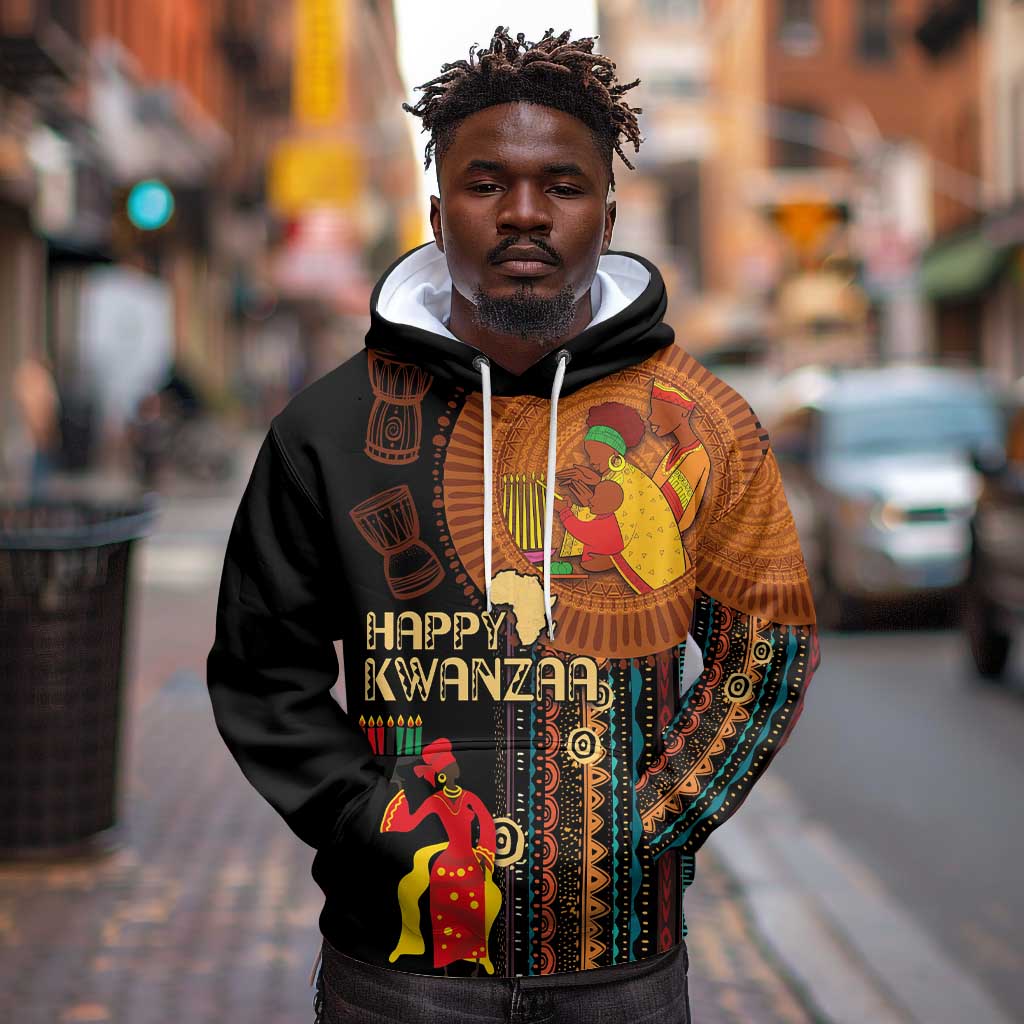 Happy Kwanzaa African Hoodie - Tribal Pattern