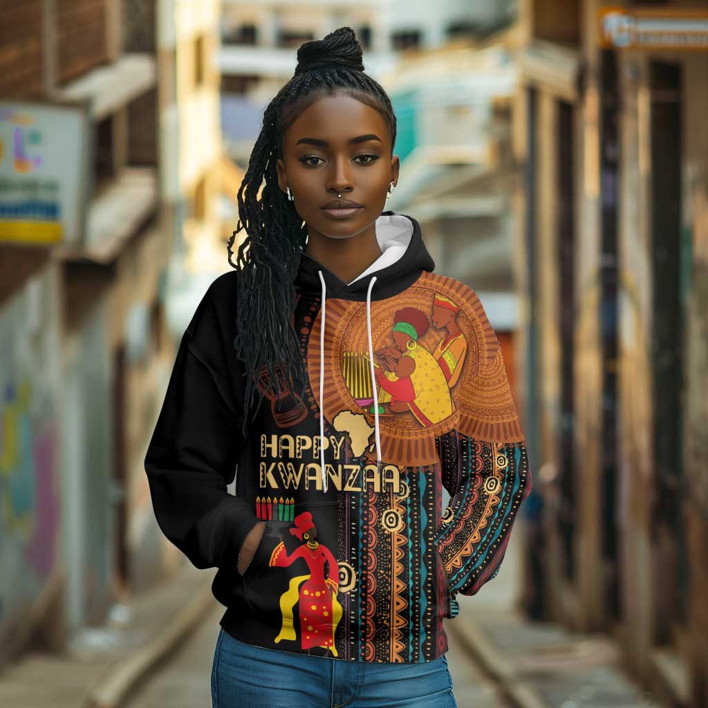 Happy Kwanzaa African Hoodie - Tribal Pattern
