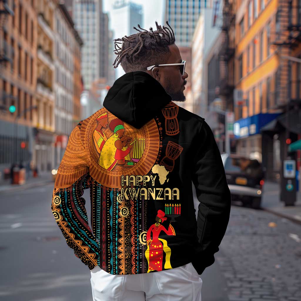 Happy Kwanzaa African Hoodie - Tribal Pattern