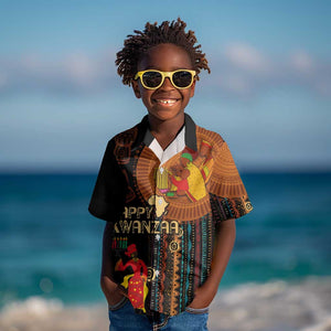 Happy Kwanzaa African Kid Hawaiian Shirt - Tribal Pattern