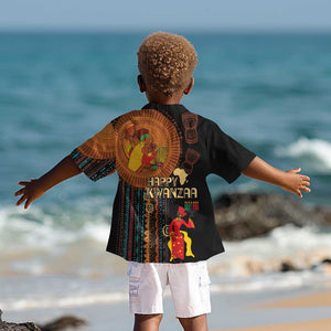 Happy Kwanzaa African Kid Hawaiian Shirt - Tribal Pattern