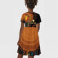 Happy Kwanzaa African Kid Short Sleeve Dress - Tribal Pattern