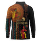 Happy Kwanzaa African Long Sleeve Polo Shirt - Tribal Pattern