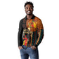 Happy Kwanzaa African Long Sleeve Polo Shirt - Tribal Pattern