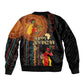 Happy Kwanzaa African Sleeve Zip Bomber Jacket - Tribal Pattern