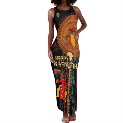 Happy Kwanzaa African Tank Maxi Dress - Tribal Pattern
