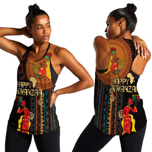 Happy Kwanzaa African Women Racerback Tank - Tribal Pattern