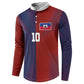 Custom Haiti National Football Button Sweatshirt Red Blue The Half Sporty Design