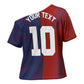 Custom Haiti National Football Cross Shoulder Shirt Red Blue The Half Sporty Design - African Pride