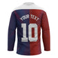Custom Haiti National Football Hockey Jersey Red Blue The Half Sporty Design - African Pride