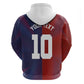 Custom Haiti National Football Hoodie Red Blue The Half Sporty Design - African Pride