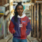 Custom Haiti National Football Hoodie Red Blue The Half Sporty Design - African Pride