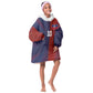 Custom Haiti National Football Kid Wearable Blanket Hoodie Red Blue The Half Sporty Design - African Pride