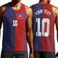 Custom Haiti National Football Men Tank Top Red Blue The Half Sporty Design - African Pride
