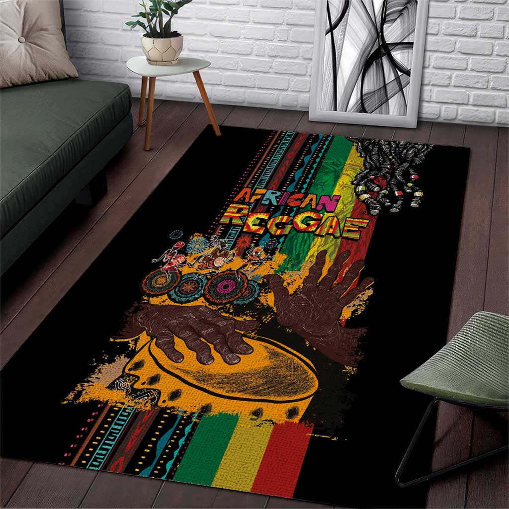 Afro-Caribbean Area Rug African and Reggae Art Music - African Pride