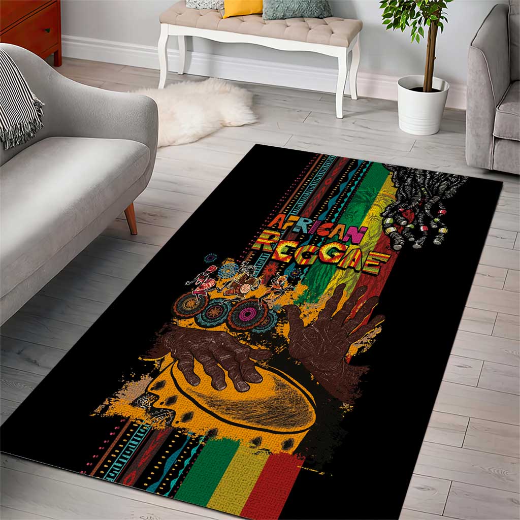 Afro-Caribbean Area Rug African and Reggae Art Music - African Pride