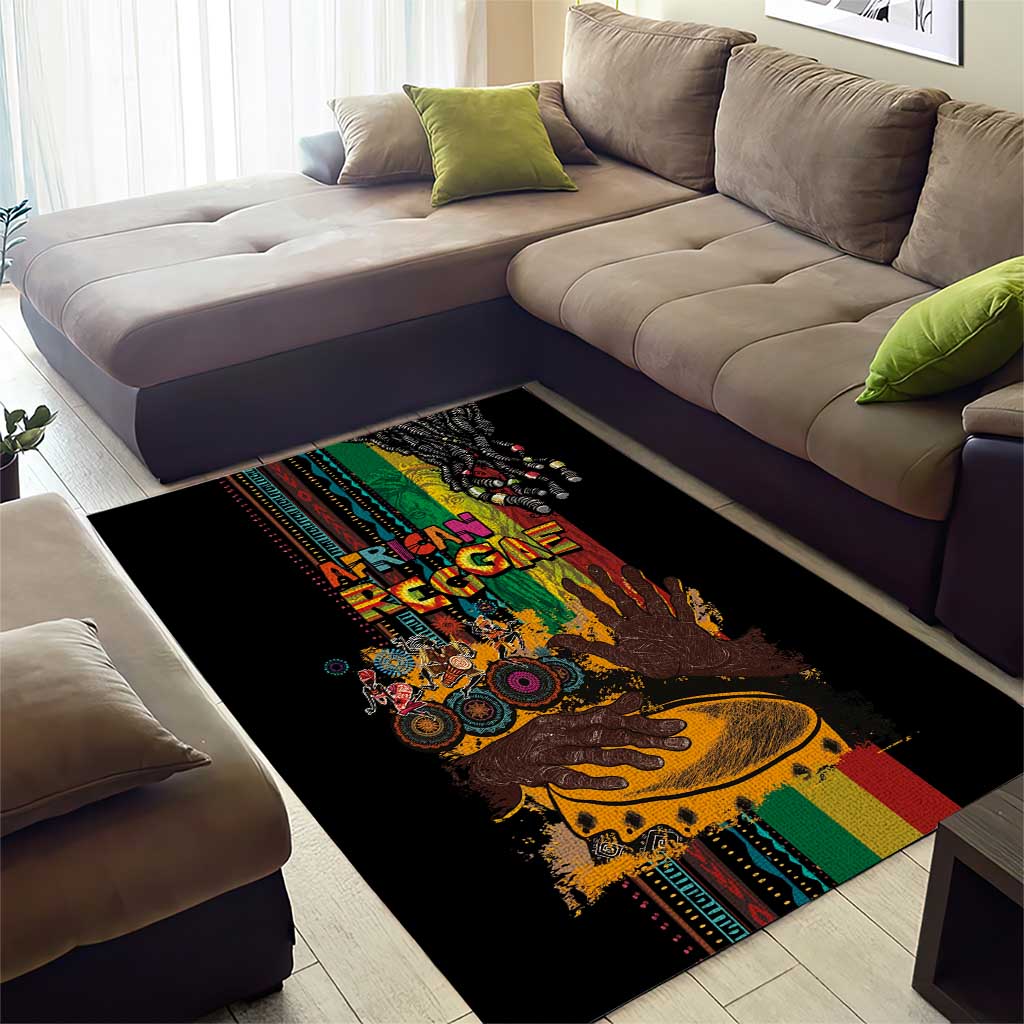 Afro-Caribbean Area Rug African and Reggae Art Music - African Pride