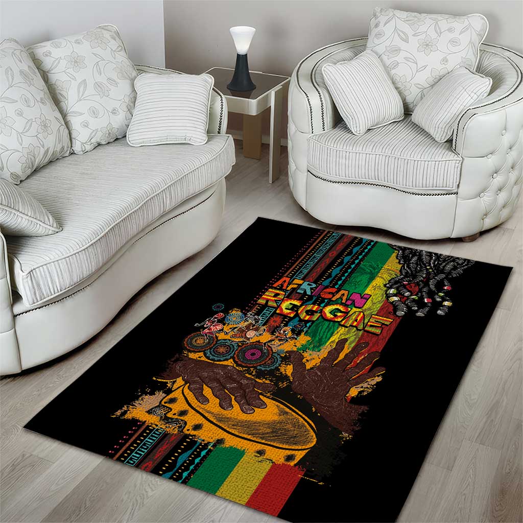 Afro-Caribbean Area Rug African and Reggae Art Music - African Pride