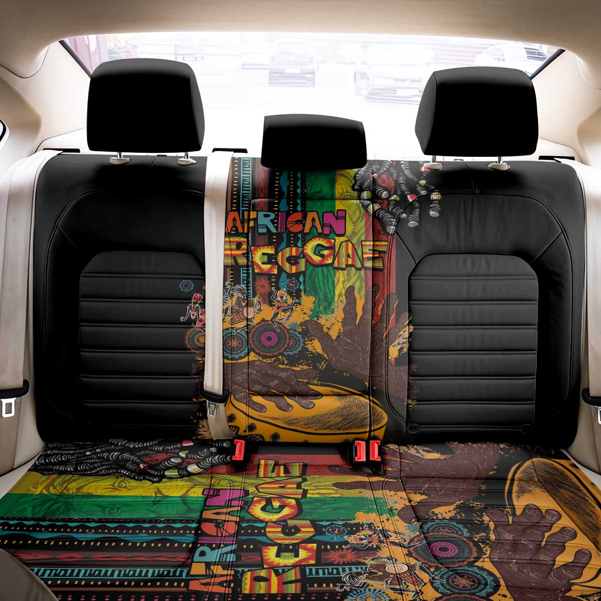 Afro-Caribbean Back Car Seat Cover African and Reggae Art Music - African Pride