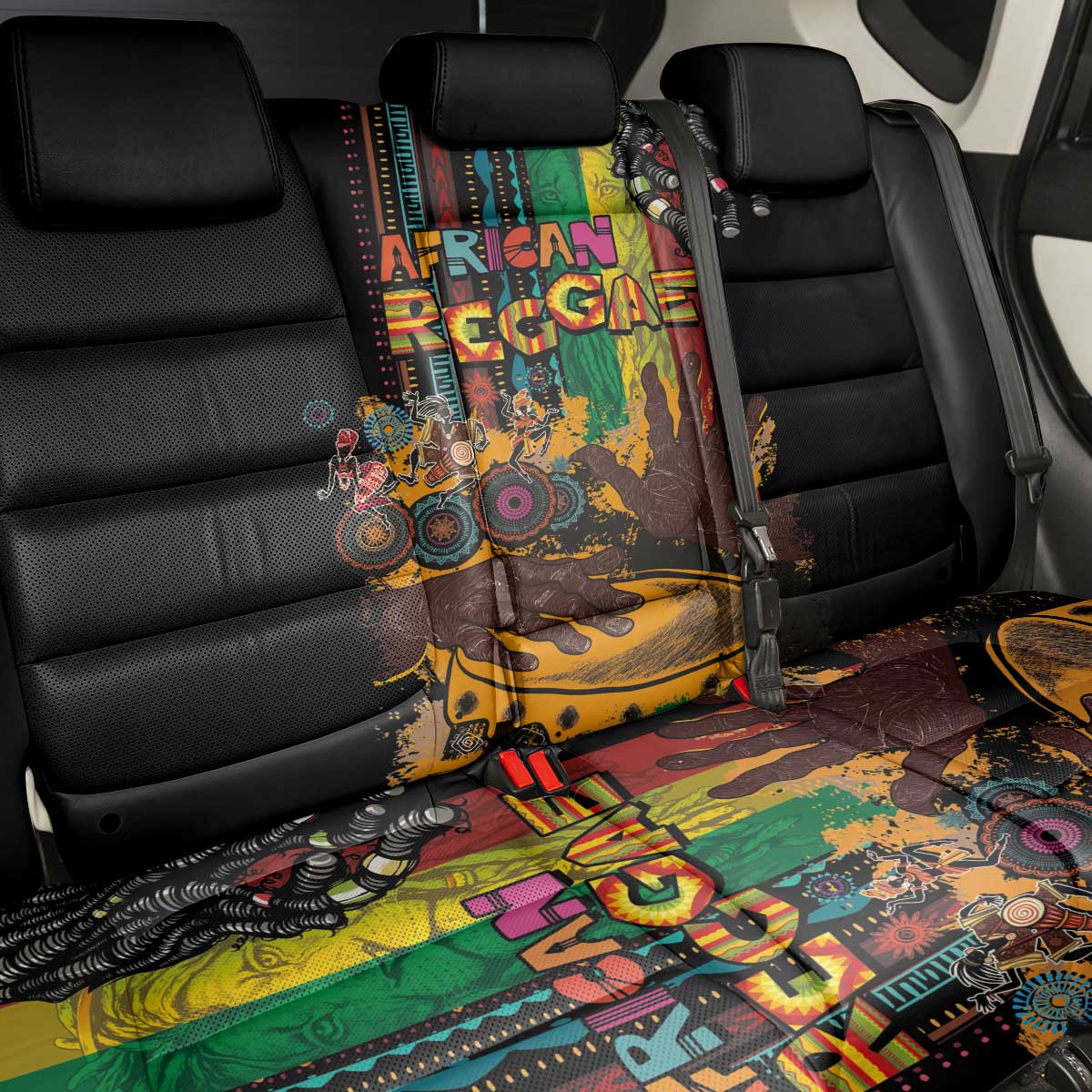 Afro-Caribbean Back Car Seat Cover African and Reggae Art Music - African Pride