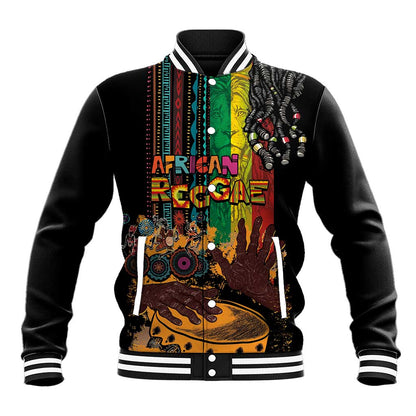 Afro-Caribbean Baseball Jacket African and Reggae Art Music - African Pride