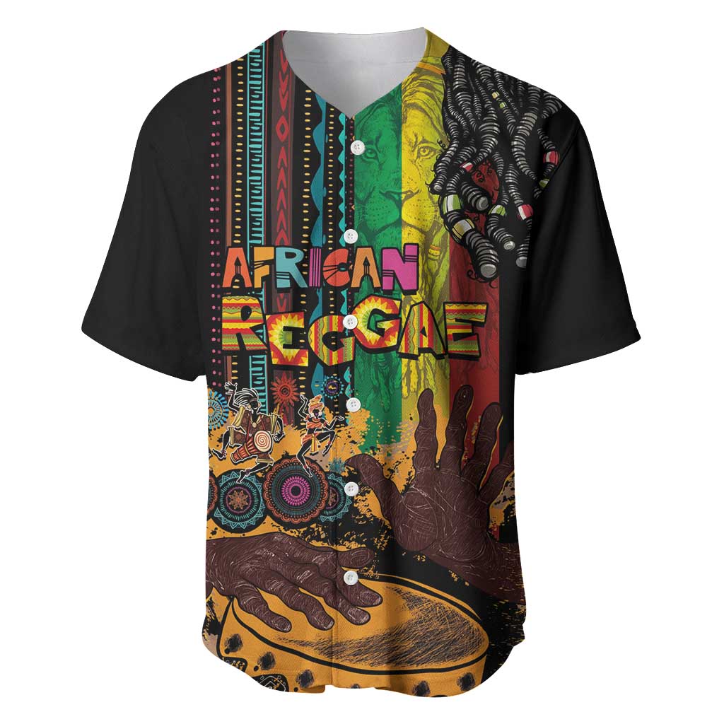 Afro-Caribbean Baseball Jersey African and Reggae Art Music - African Pride