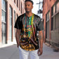 Afro-Caribbean Baseball Jersey African and Reggae Art Music - African Pride