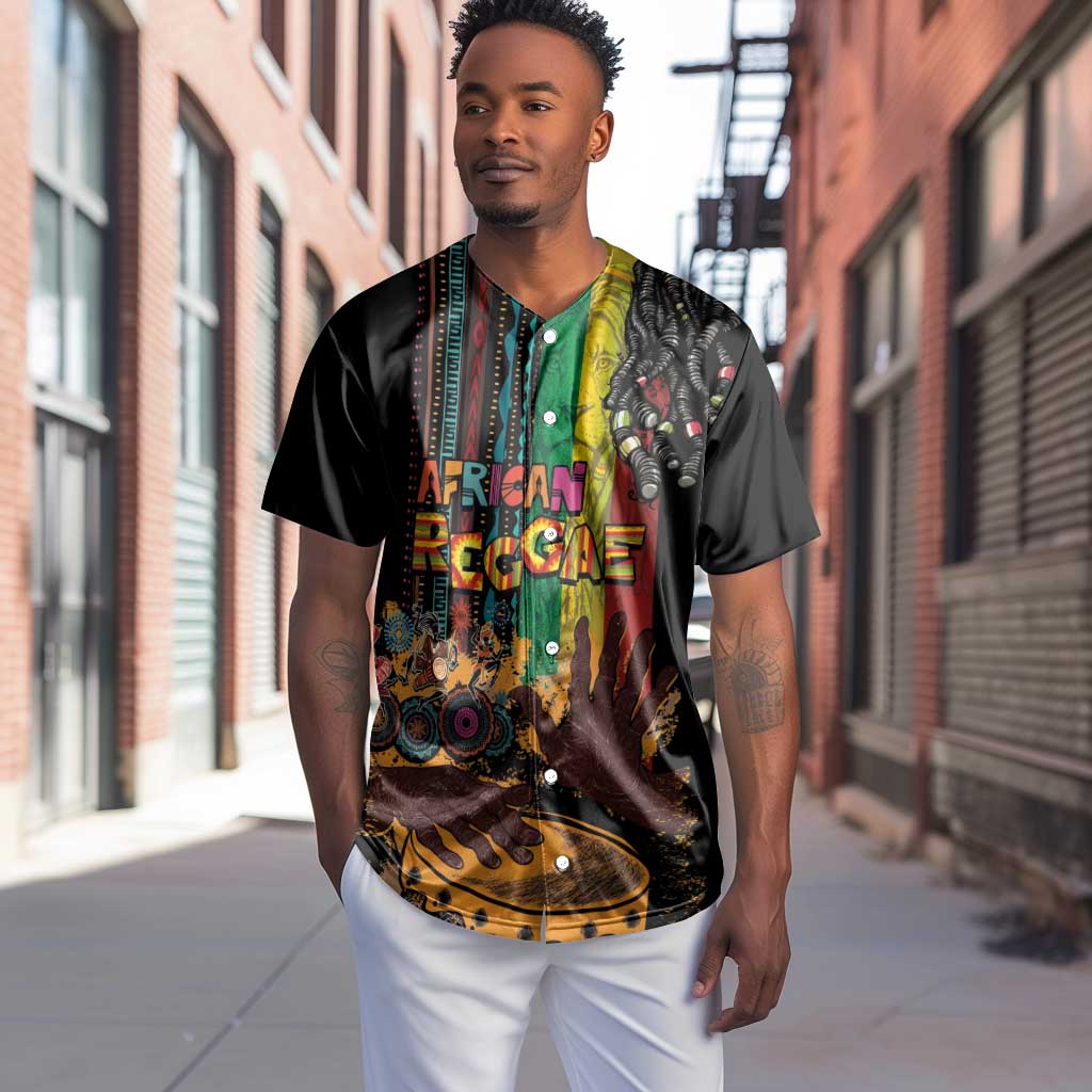 Afro-Caribbean Baseball Jersey African and Reggae Art Music - African Pride