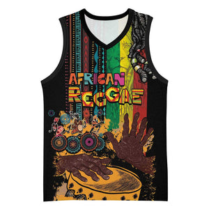 Afro-Caribbean Basketball Jersey African and Reggae Art Music - African Pride