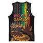 Afro-Caribbean Basketball Jersey African and Reggae Art Music - African Pride