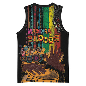 Afro-Caribbean Basketball Jersey African and Reggae Art Music - African Pride