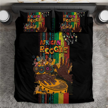 Afro-Caribbean Bedding Set African and Reggae Art Music - African Pride