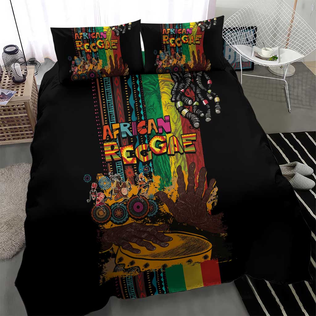 Afro-Caribbean Bedding Set African and Reggae Art Music - African Pride