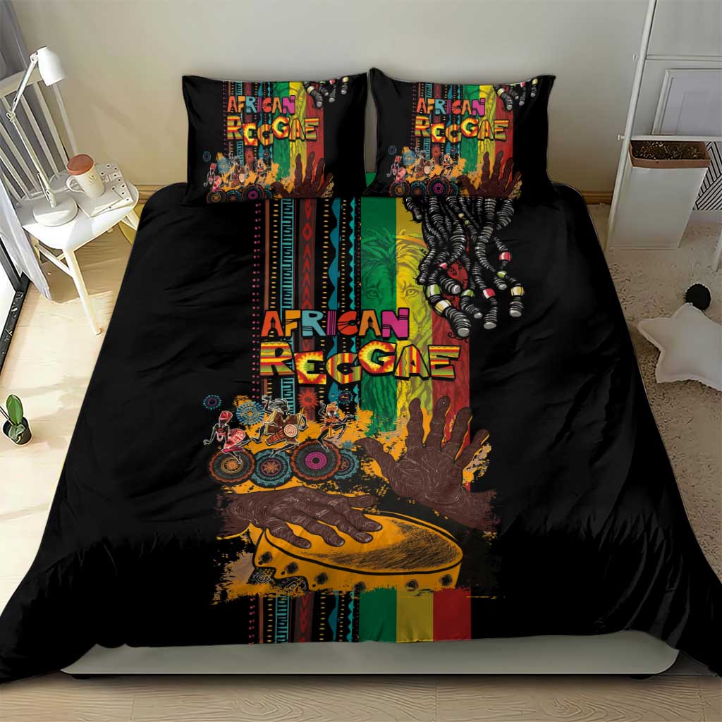 Afro-Caribbean Bedding Set African and Reggae Art Music - African Pride