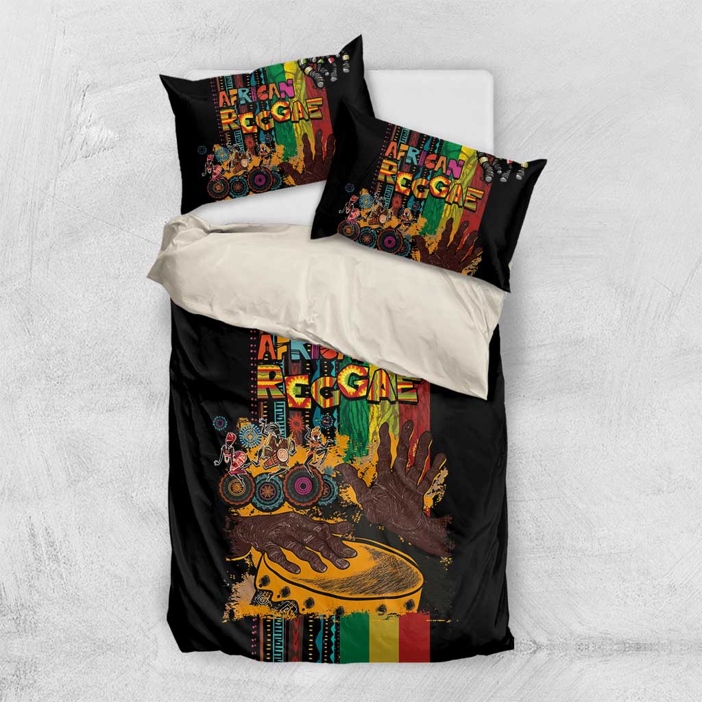 Afro-Caribbean Bedding Set African and Reggae Art Music - African Pride