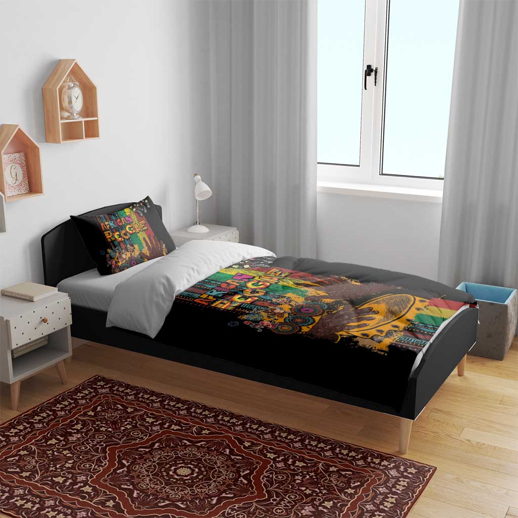 Afro-Caribbean Bedding Set African and Reggae Art Music - African Pride