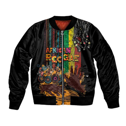 Afro-Caribbean Bomber Jacket African and Reggae Art Music - African Pride