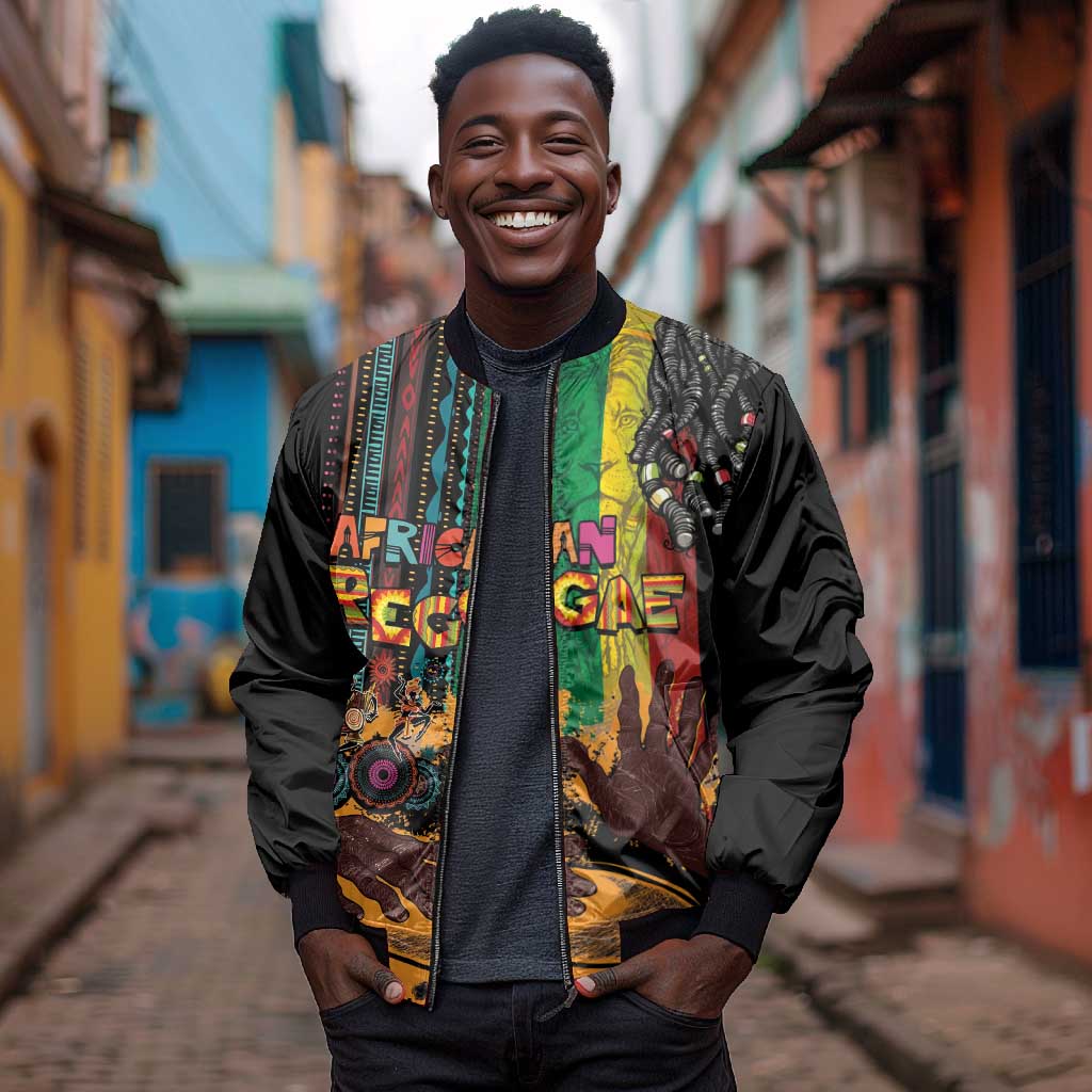 Afro-Caribbean Bomber Jacket African and Reggae Art Music - African Pride