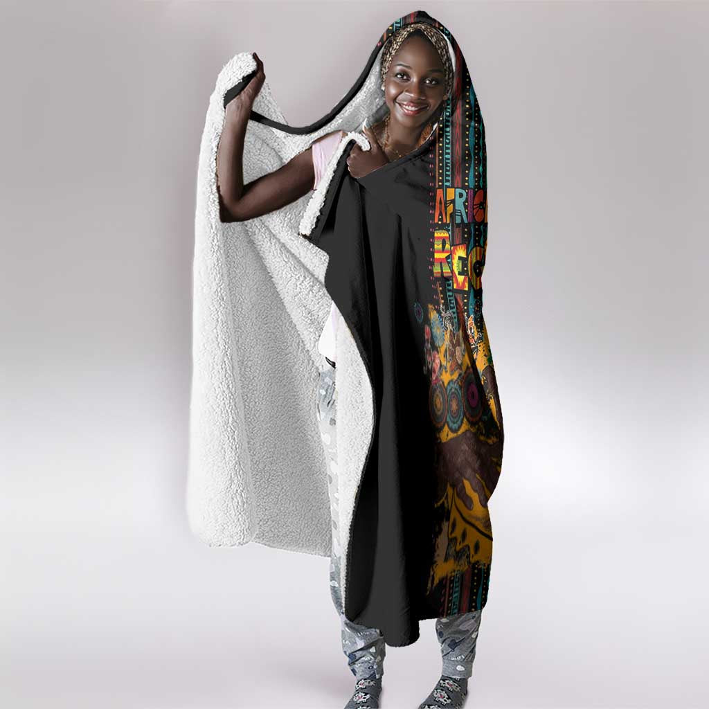 Afro-Caribbean Hooded Blanket African and Reggae Art Music - African Pride