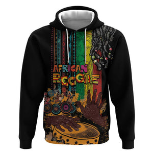 Afro-Caribbean Hoodie African and Reggae Art Music - African Pride