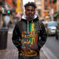 Afro-Caribbean Hoodie African and Reggae Art Music - African Pride