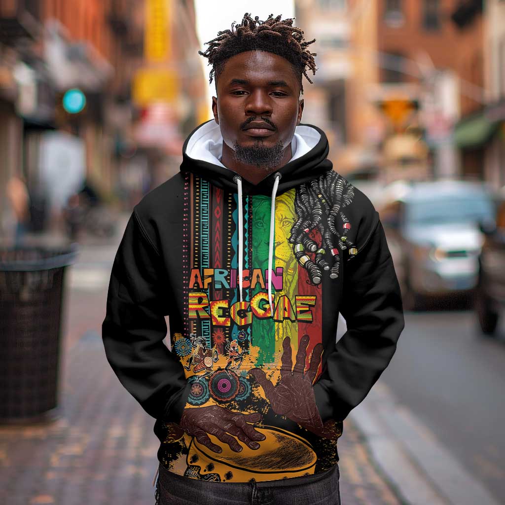 Afro-Caribbean Hoodie African and Reggae Art Music - African Pride